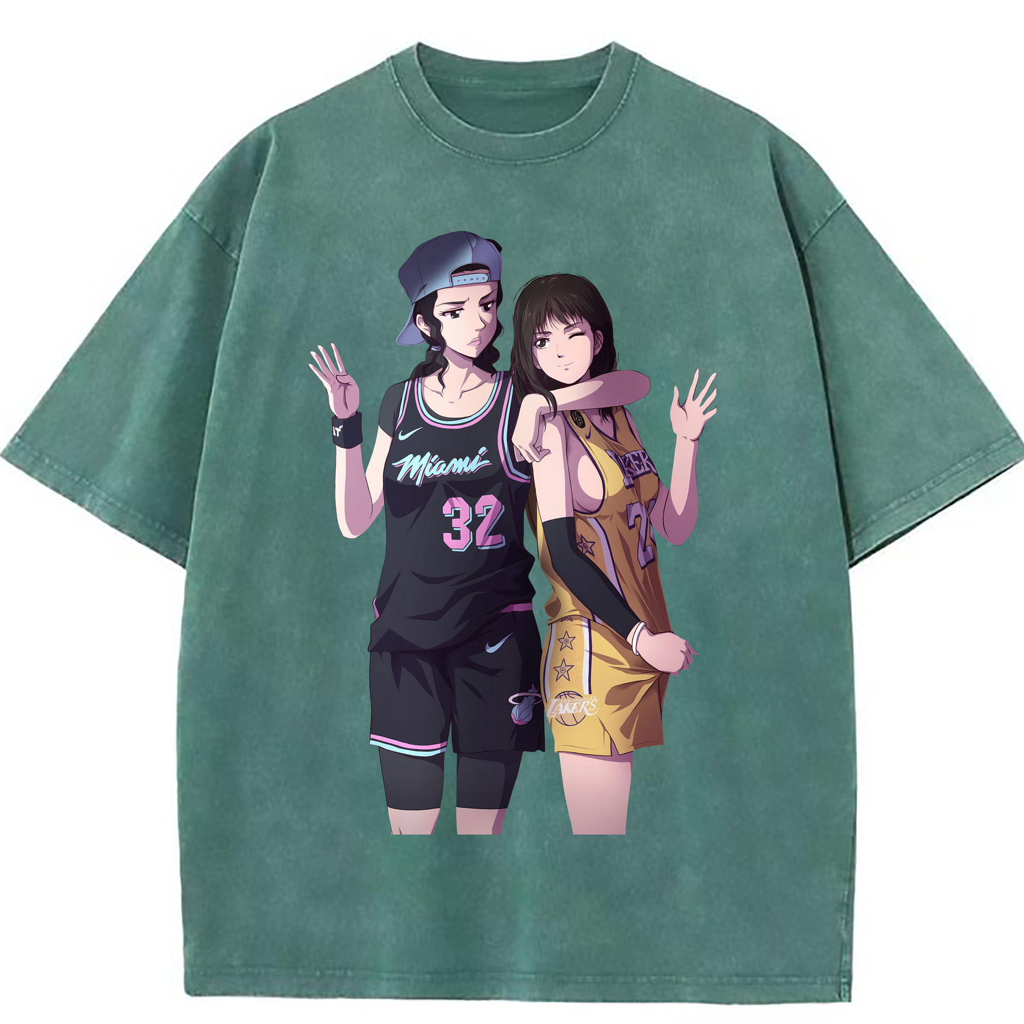 （画像用） SLAM DUNK／スラムダンク 綿100% ヴィンテージ風 半袖Tシャツ（フロントプリント）
